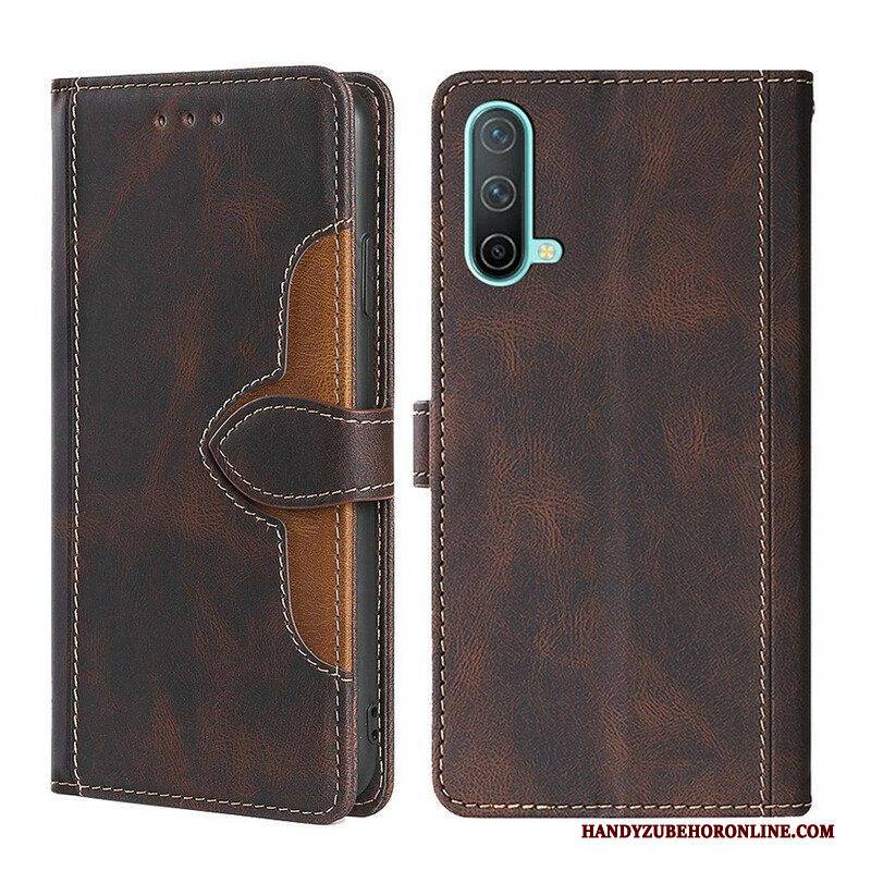 Flip Case Für OnePlus Nord CE 5G Kunstleder Bicolor Stylisch