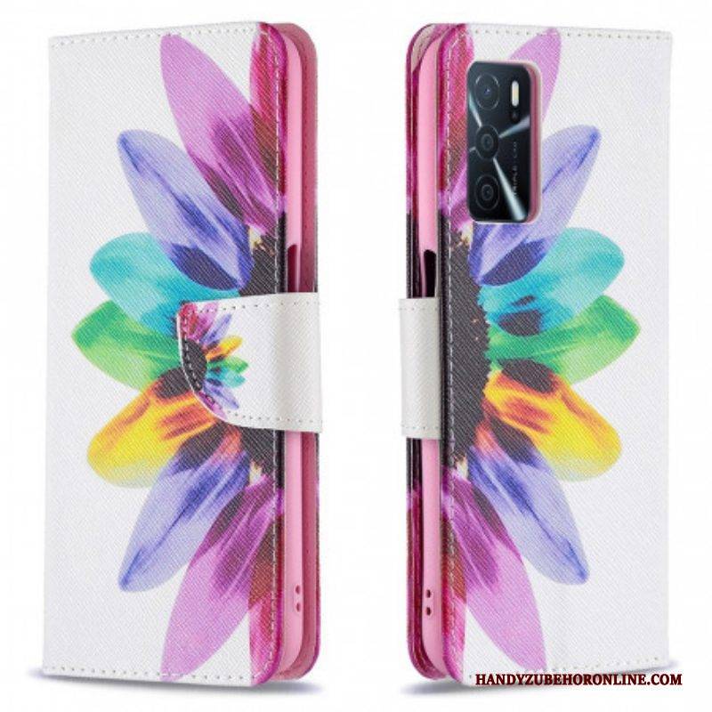Flip Case Für Oppo A16 / A16s Aquarellblume