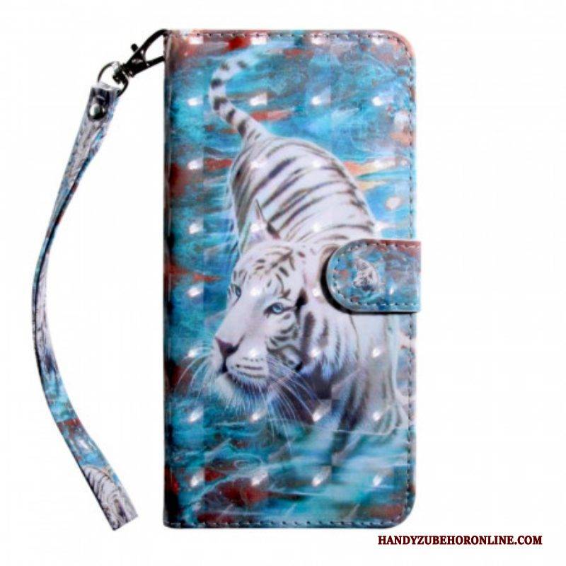 Flip Case Für Oppo A16 / A16s Tiger Im Wasser