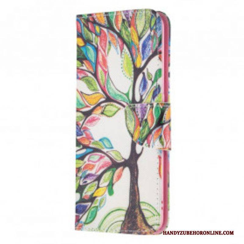 Flip Case Für Oppo A94 5G Bunter Baum