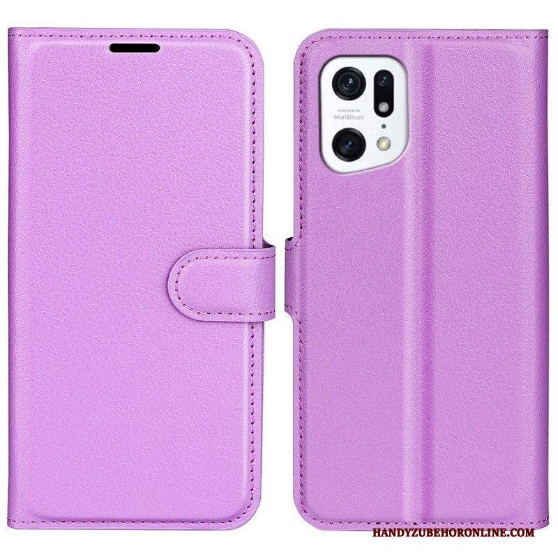 Flip Case Für Oppo Find X5 Klassisch