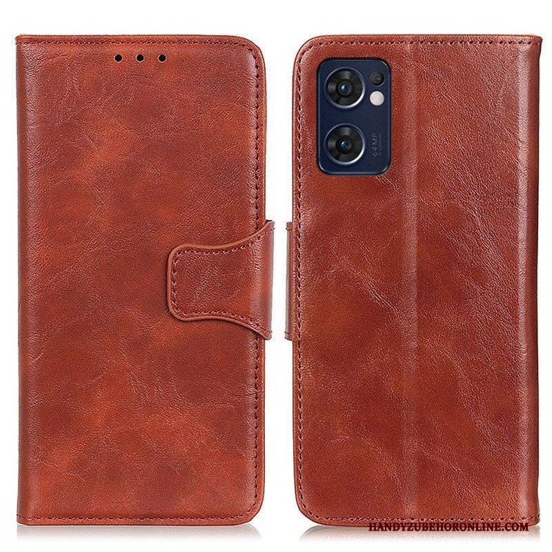 Flip Case Für Oppo Find X5 Lite Flip Case Texturierte Magnetische Klappe