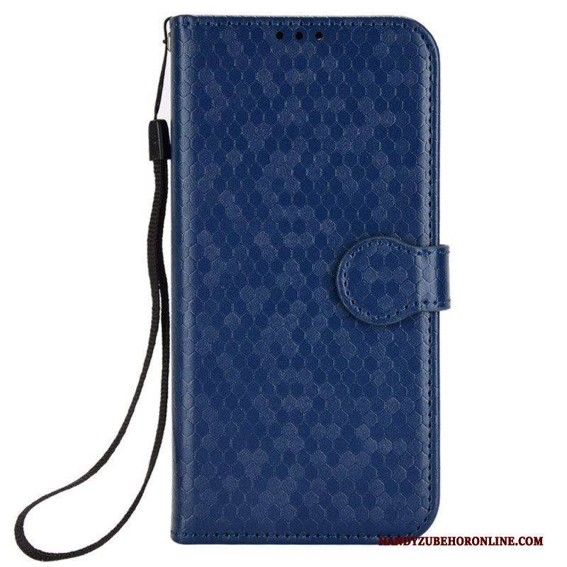Flip Case Für Oppo Reno 8 Pro Mit Kordel 3d-riemchendesign
