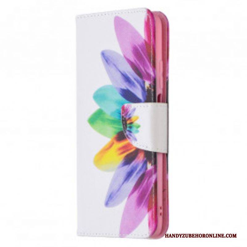 Flip Case Für Poco M3 Aquarellblume