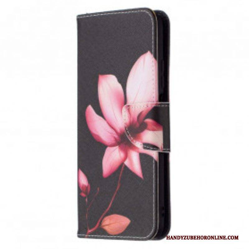 Flip Case Für Poco M3 Pinke Blume