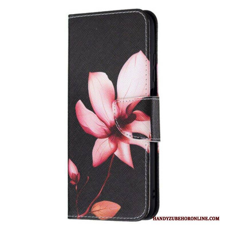 Flip Case Für Poco M3 Pro 5G Pinke Blume