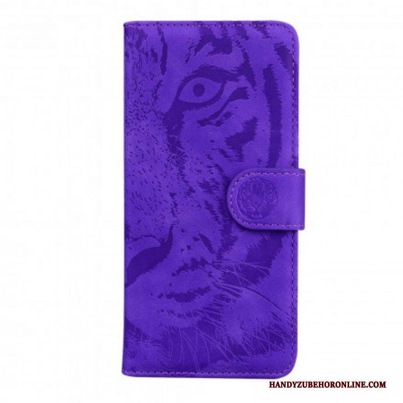 Flip Case Für Poco X3 / X3 Pro / X3 NFC Tiger-gesichtsdruck