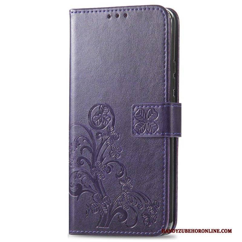 Flip Case Für Poco X4 Pro 5G Mit Kordel Riemchen-blumenmuster