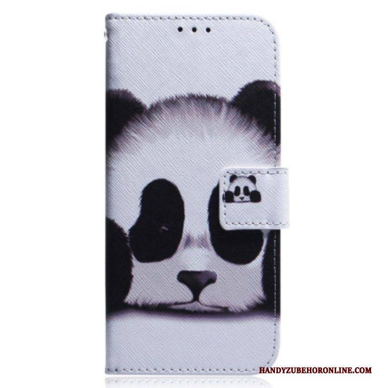 Flip Case Für Poco X5 5G Mit Kordel Riemchenpanda