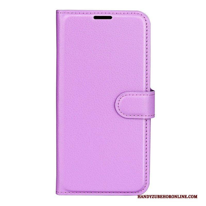 Flip Case Für Realme C35 Litschi-textur