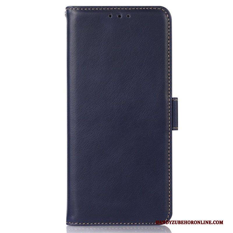 Flip Case Für Realme GT2 Pro Echtes Leder