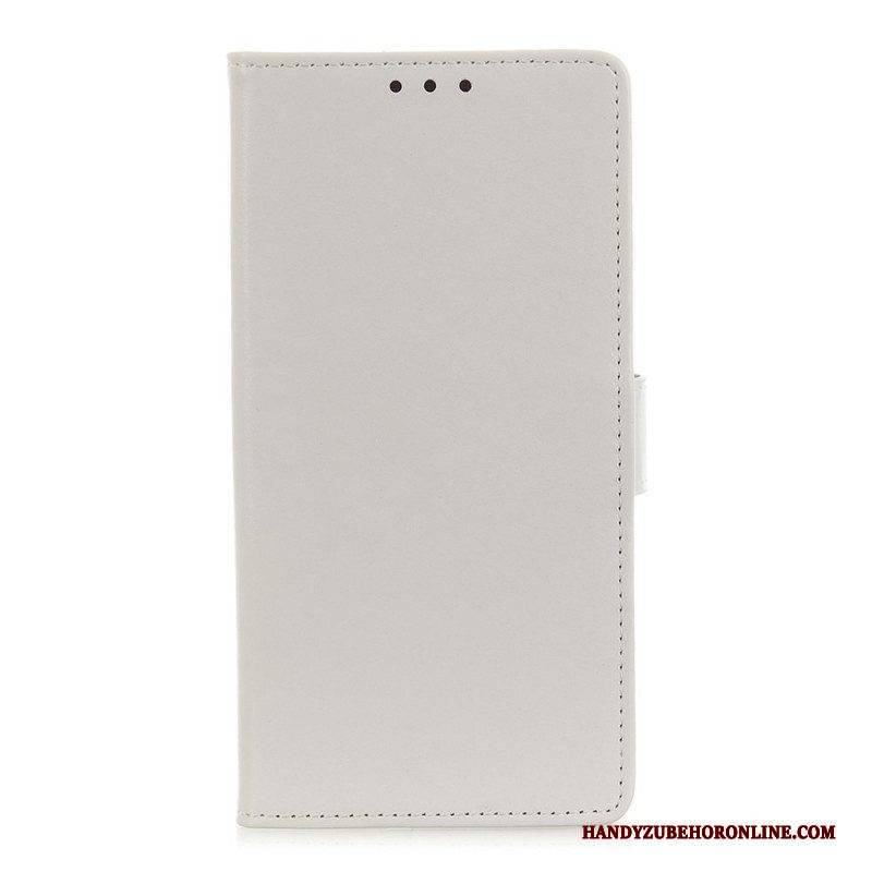 Flip Case Für Samsung Galaxy A13 5G / A04s Einfacher Glänzender Ledereffekt