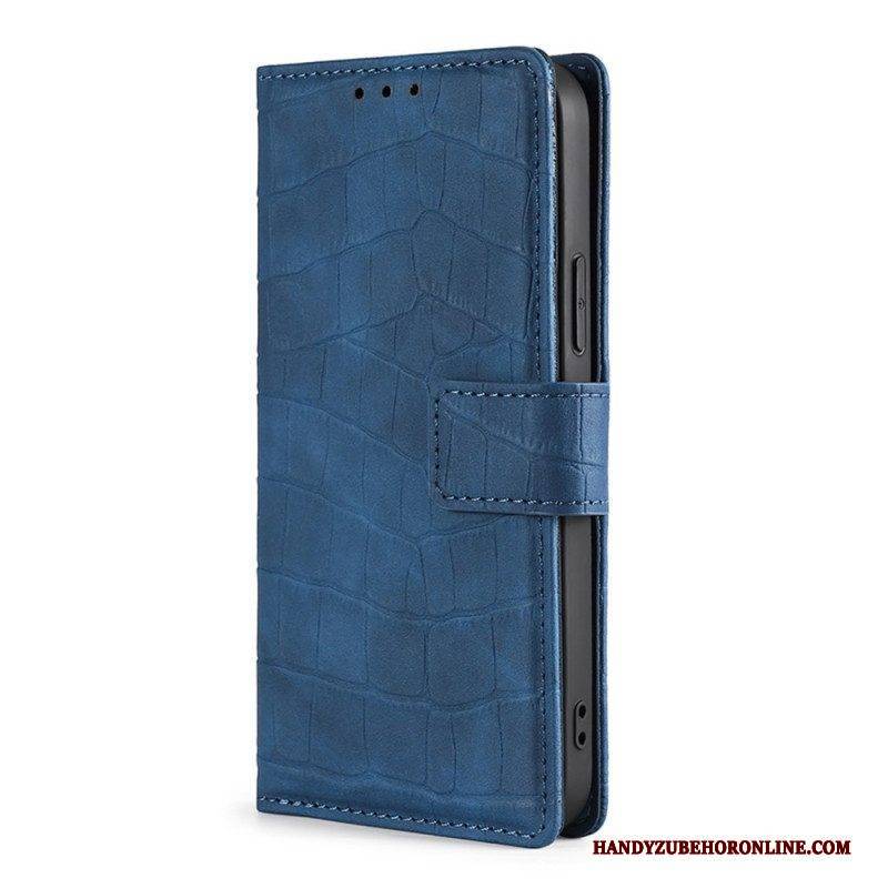 Flip Case Für Samsung Galaxy A13 Krokodilhaut-effekt