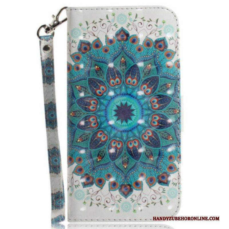 Flip Case Für Samsung Galaxy A14 / A14 5G Mit Kordel Riemchen-mandala
