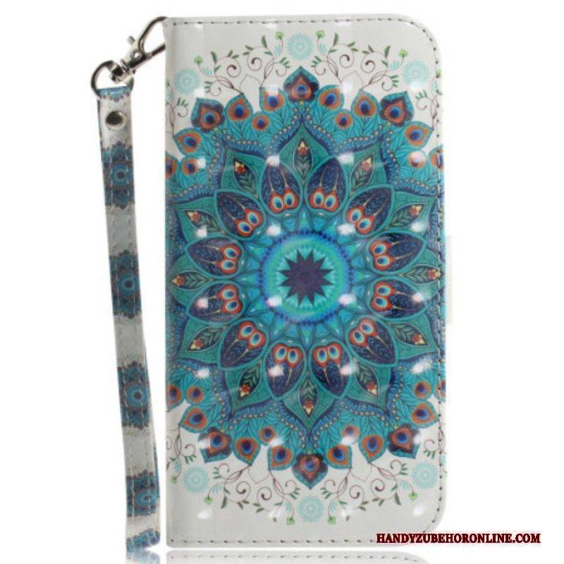 Flip Case Für Samsung Galaxy A14 / A14 5G Mit Kordel Riemchen-mandala