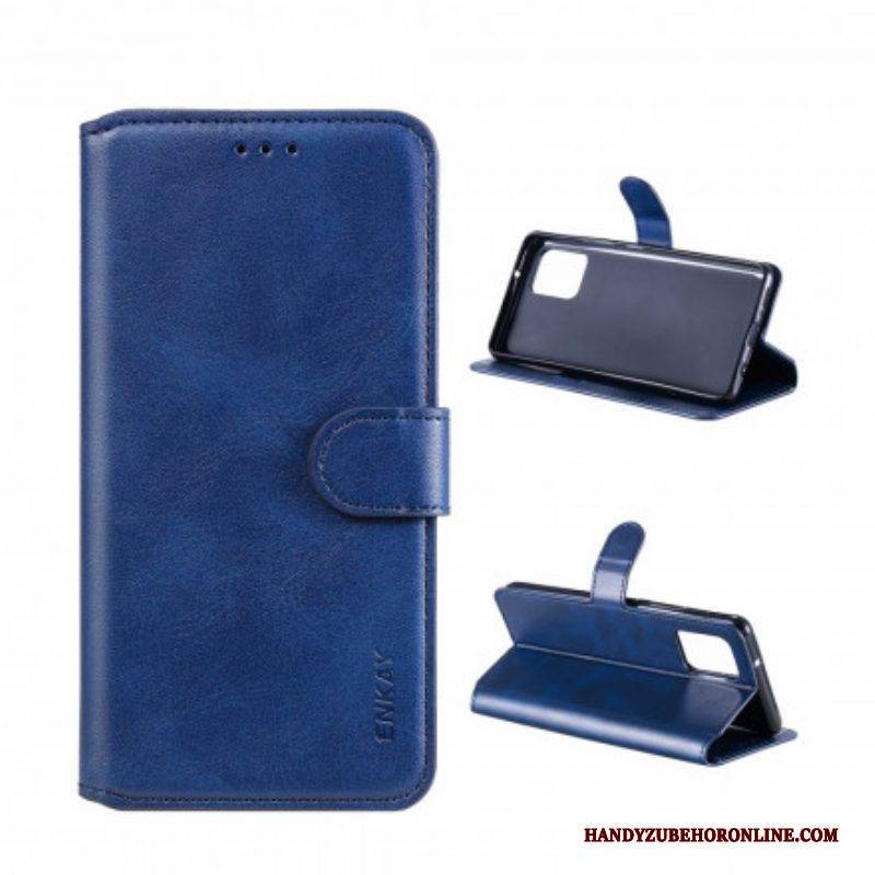 Flip Case Für Samsung Galaxy A42 5G Enkay Kunstleder