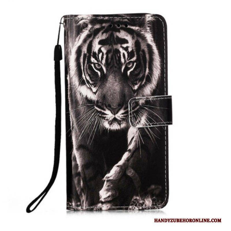 Flip Case Für Samsung Galaxy A51 5G Nachttiger