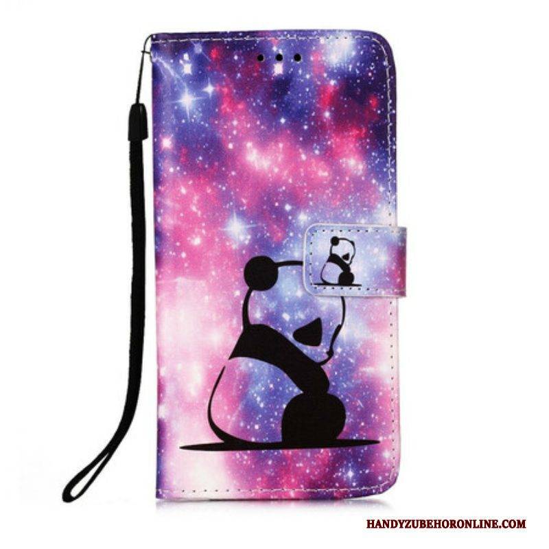 Flip Case Für Samsung Galaxy A51 5G Panda-galaxie