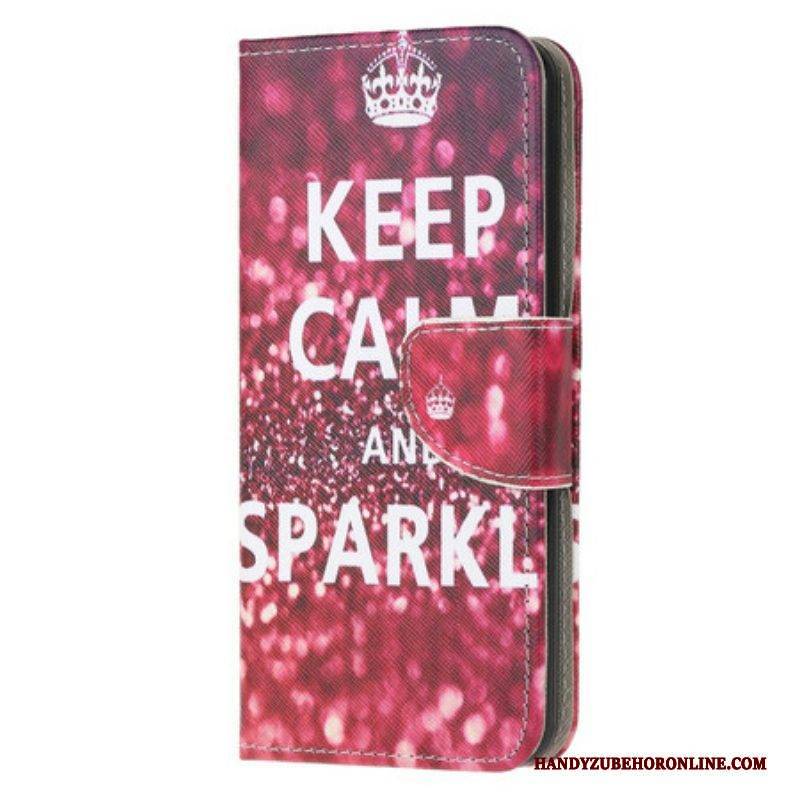 Flip Case Für Samsung Galaxy A52 4G / A52 5G / A52s 5G Bleib Ruhig Und Strahle