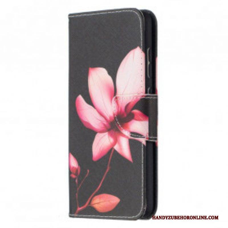Flip Case Für Samsung Galaxy A52 4G / A52 5G / A52s 5G Pinke Blume