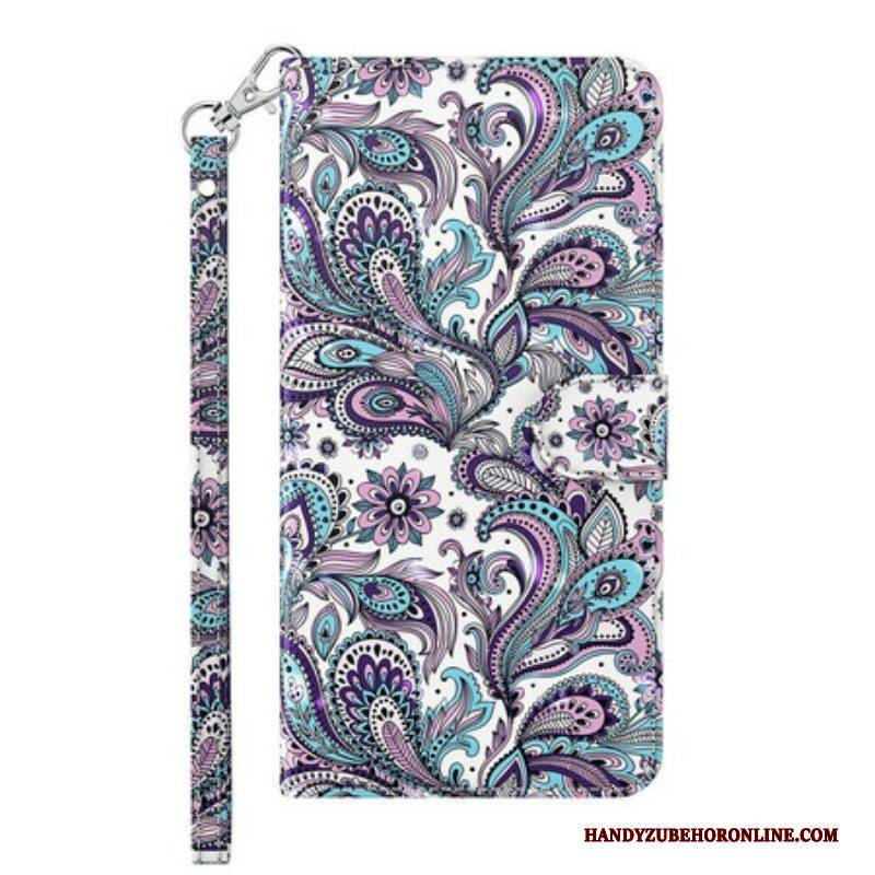 Flip Case Für Samsung Galaxy M12 / A12 Blumenmuster
