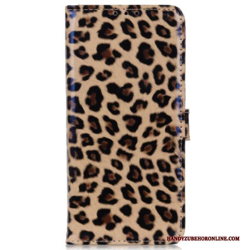 Flip Case Für Samsung Galaxy M13 Leopardenhaut-effekt