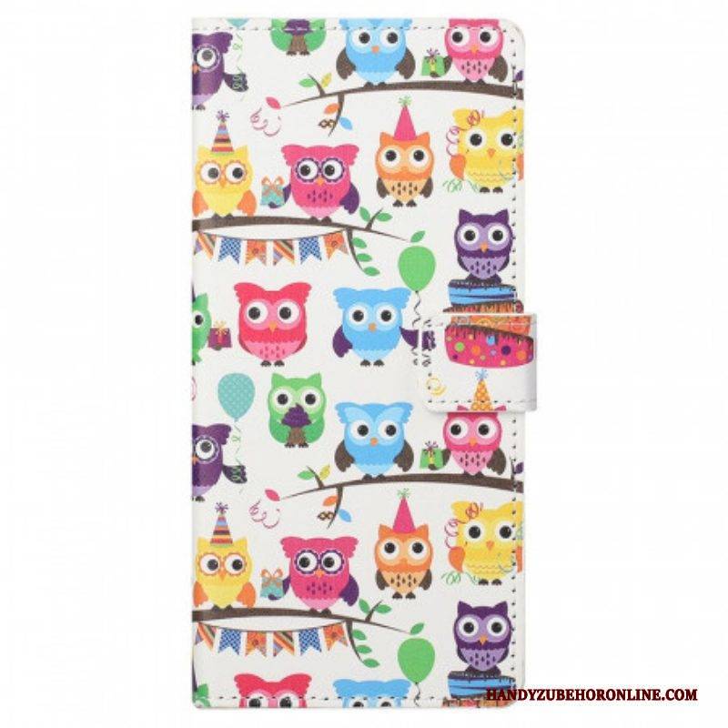 Flip Case Für Samsung Galaxy M23 5G Eulenstamm
