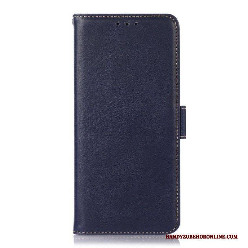 Flip Case Für Samsung Galaxy M23 5G Rfid-funktion Aus Echtem Leder