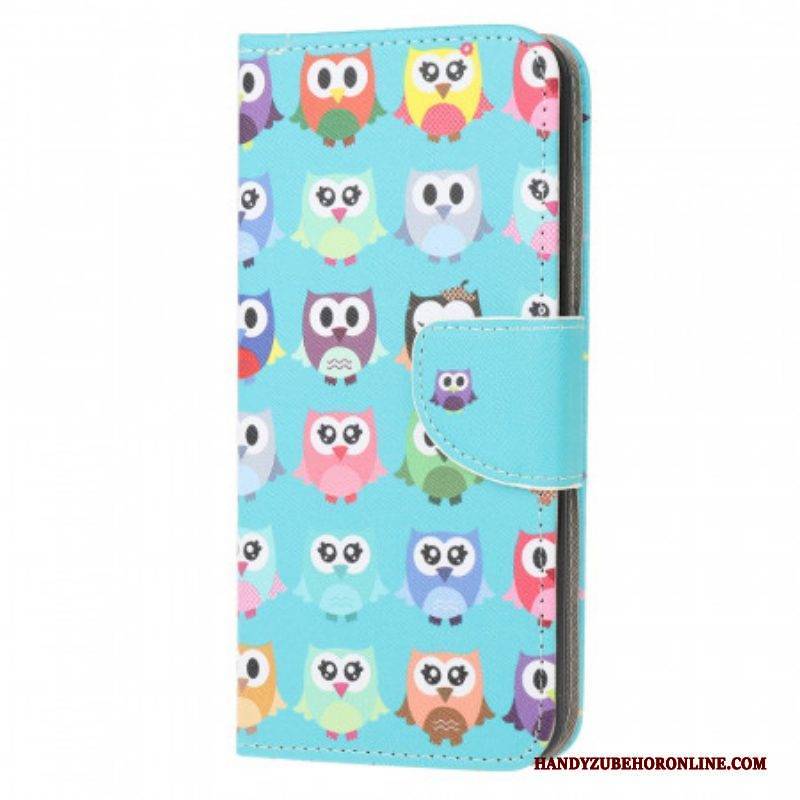 Flip Case Für Samsung Galaxy M32 Eulen