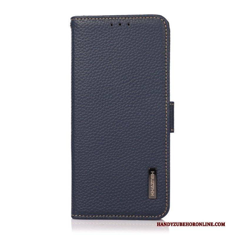 Flip Case Für Samsung Galaxy M32 Lychee-leder Khazneh Rfid