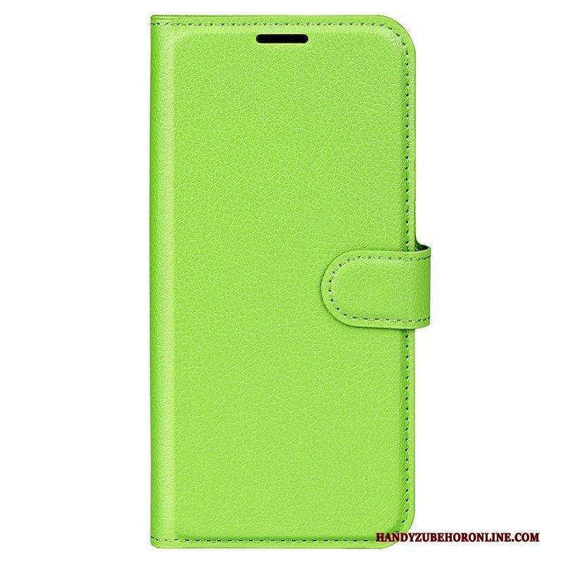 Flip Case Für Samsung Galaxy M33 5G Litschi-leder-stil