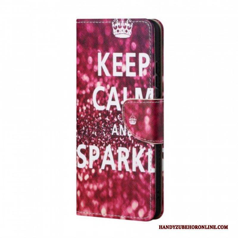 Flip Case Für Samsung Galaxy M53 5G Bleib Ruhig Und Strahle
