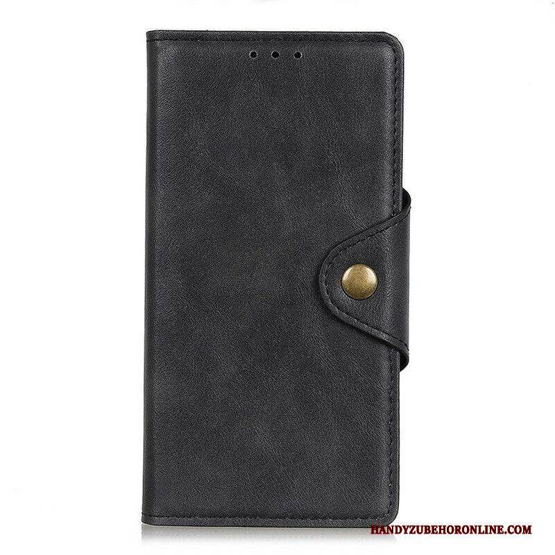 Flip Case Für Samsung Galaxy Note 20 Knopf Aus Kunstleder