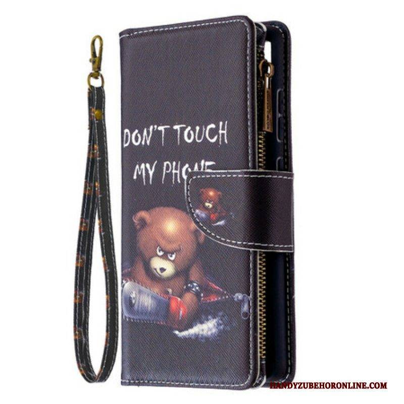 Flip Case Für Samsung Galaxy S20 FE Taschenbär Mit Reißverschluss