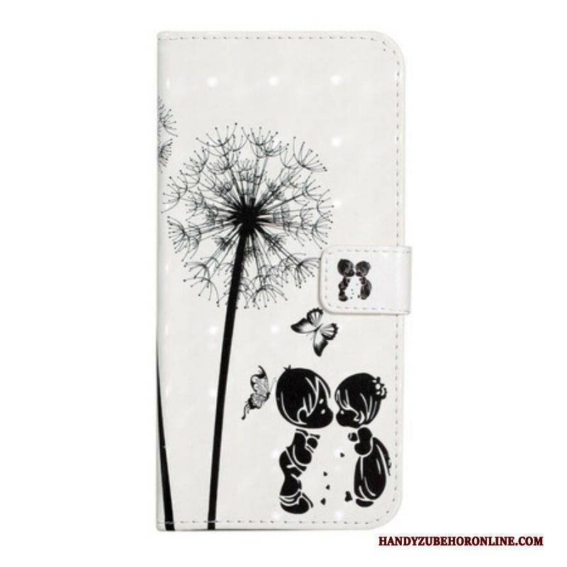 Flip Case Für Samsung Galaxy S21 FE Babyliebe Löwenzahn