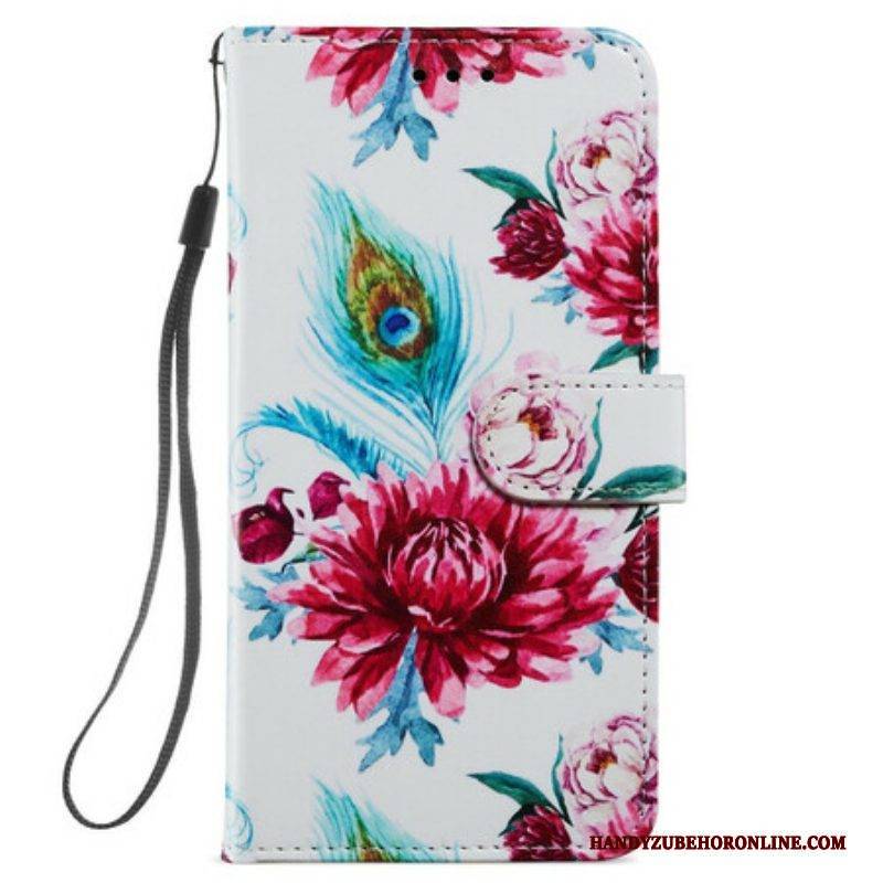 Flip Case Für Samsung Galaxy S21 FE Intensive Blumen
