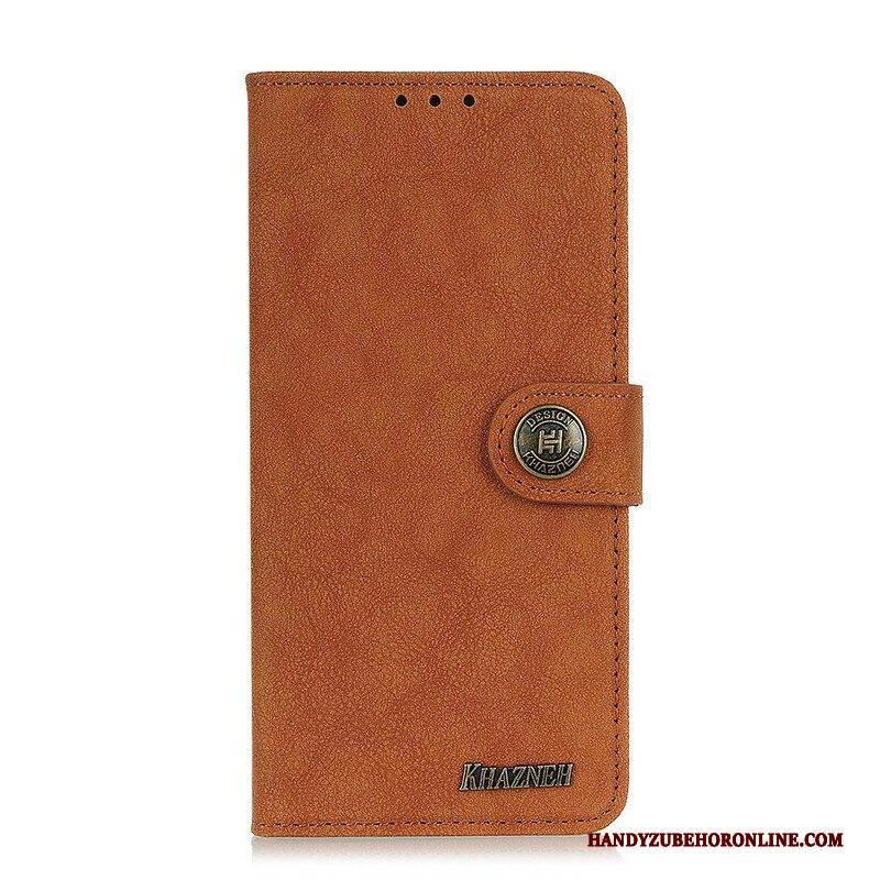 Flip Case Für Samsung Galaxy S21 FE Khazneh Retro Spaltleder