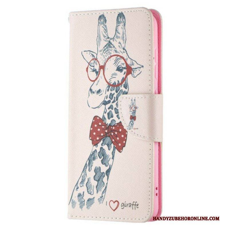 Flip Case Für Samsung Galaxy S21 FE Kluge Giraffe