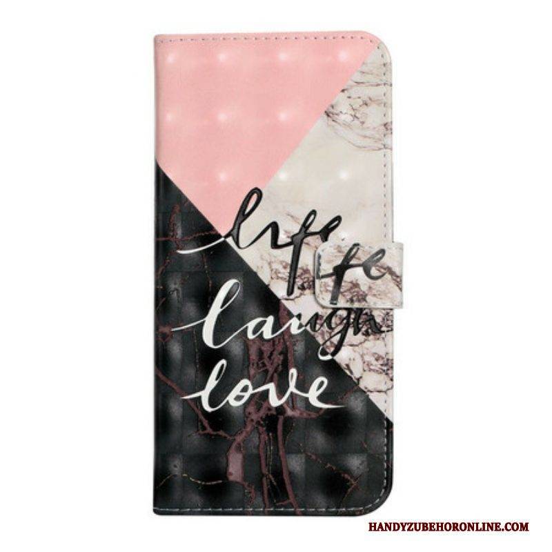 Flip Case Für Samsung Galaxy S21 FE Leben Lachen Lieben