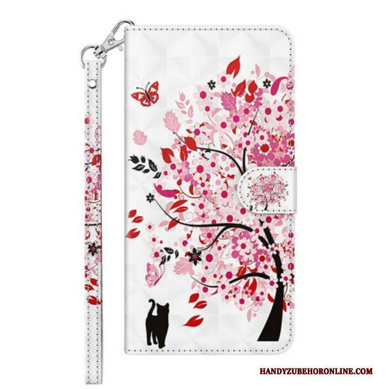 Flip Case Für Samsung Galaxy S21 FE Rosa Baum