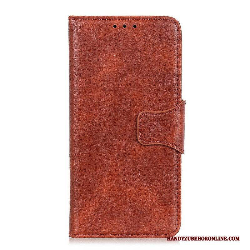 Flip Case Für Samsung Galaxy S21 FE Wendeverschluss Aus Spaltleder