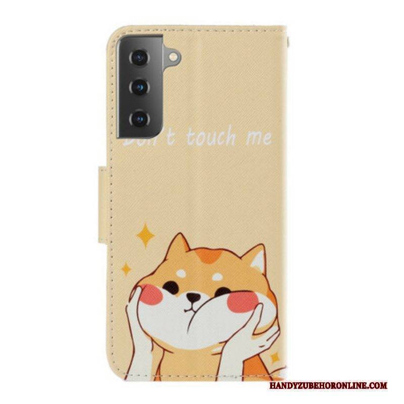 Flip Case Für Samsung Galaxy S21 Plus 5G Mit Kordel Katze. Fass Mich Nicht Mit Riemen An