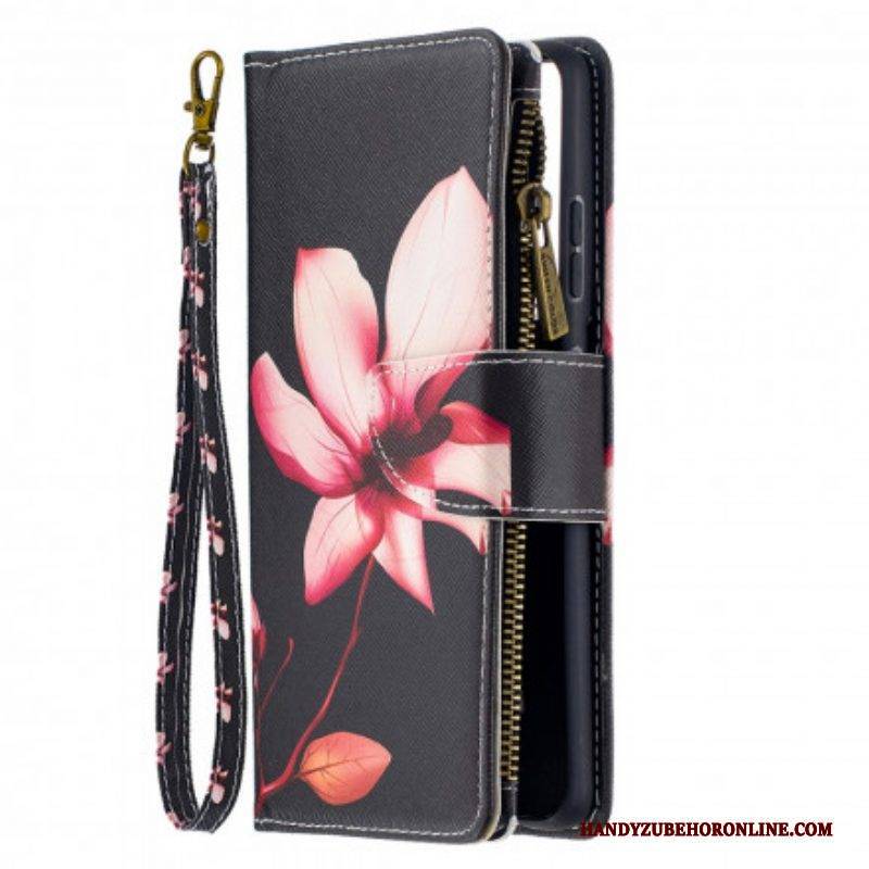 Flip Case Für Samsung Galaxy S21 Ultra 5G Blumentasche Mit Reißverschluss