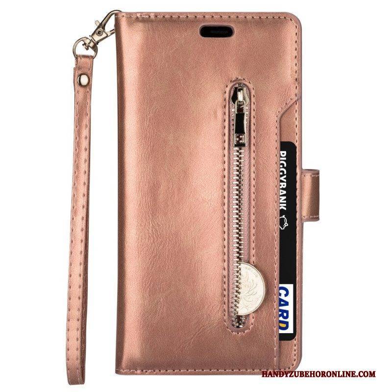 Flip Case Für Samsung Galaxy S22 5G Geldbörse Und Schlüsselband