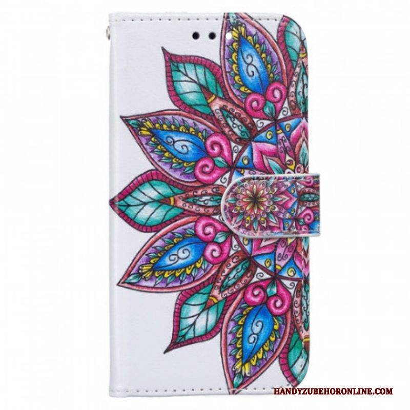 Flip Case Für Samsung Galaxy S22 5G Gezeichnetes Mandala