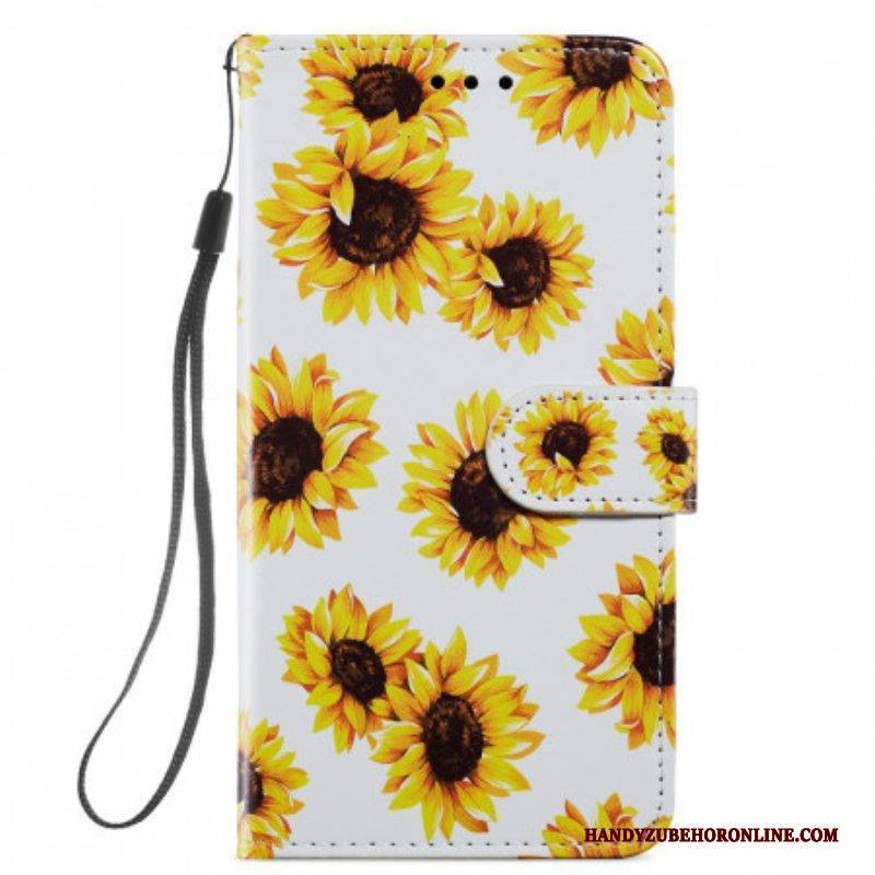 Flip Case Für Samsung Galaxy S22 Plus 5G Sonnenblumen