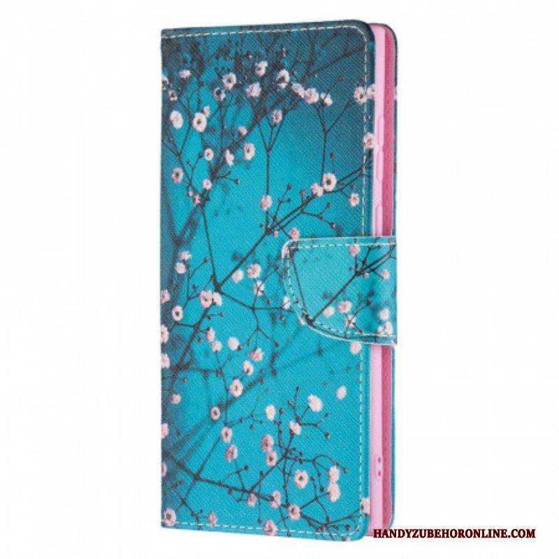 Flip Case Für Samsung Galaxy S22 Ultra 5G Blühender Baum