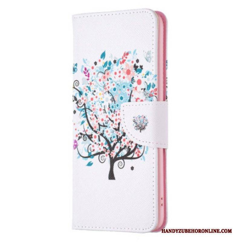 Flip Case Für Samsung Galaxy S23 5G Geblümter Baum