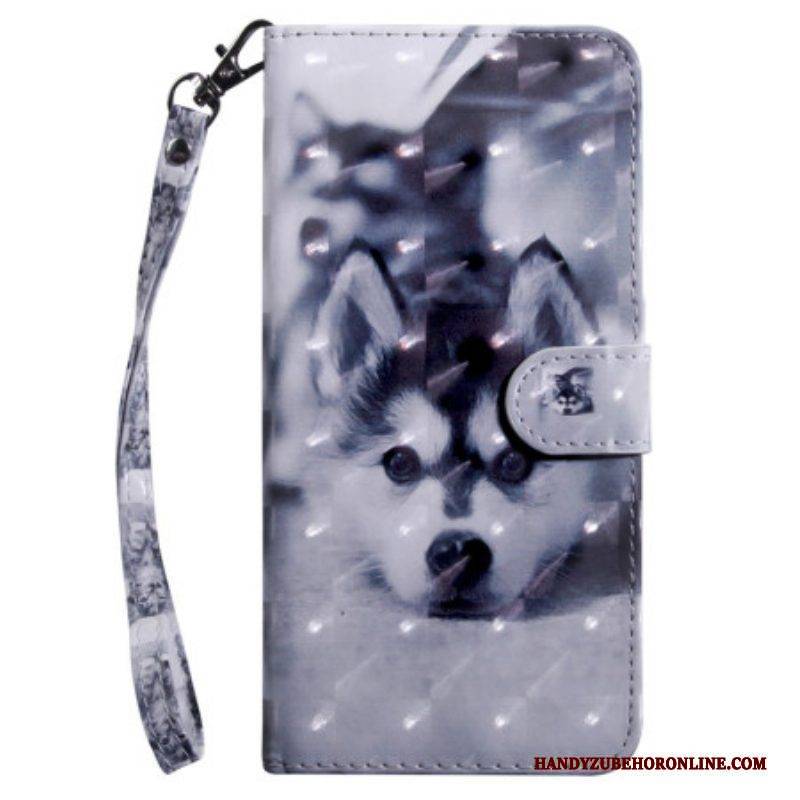 Flip Case Für Samsung Galaxy S23 5G Mit Kordel Thong Husky