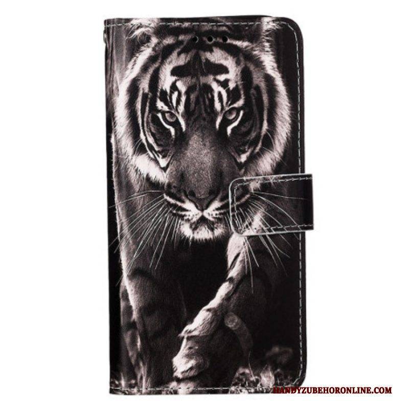 Flip Case Für Samsung Galaxy S23 Ultra 5G Mit Kordel Riemchen-nachttiger